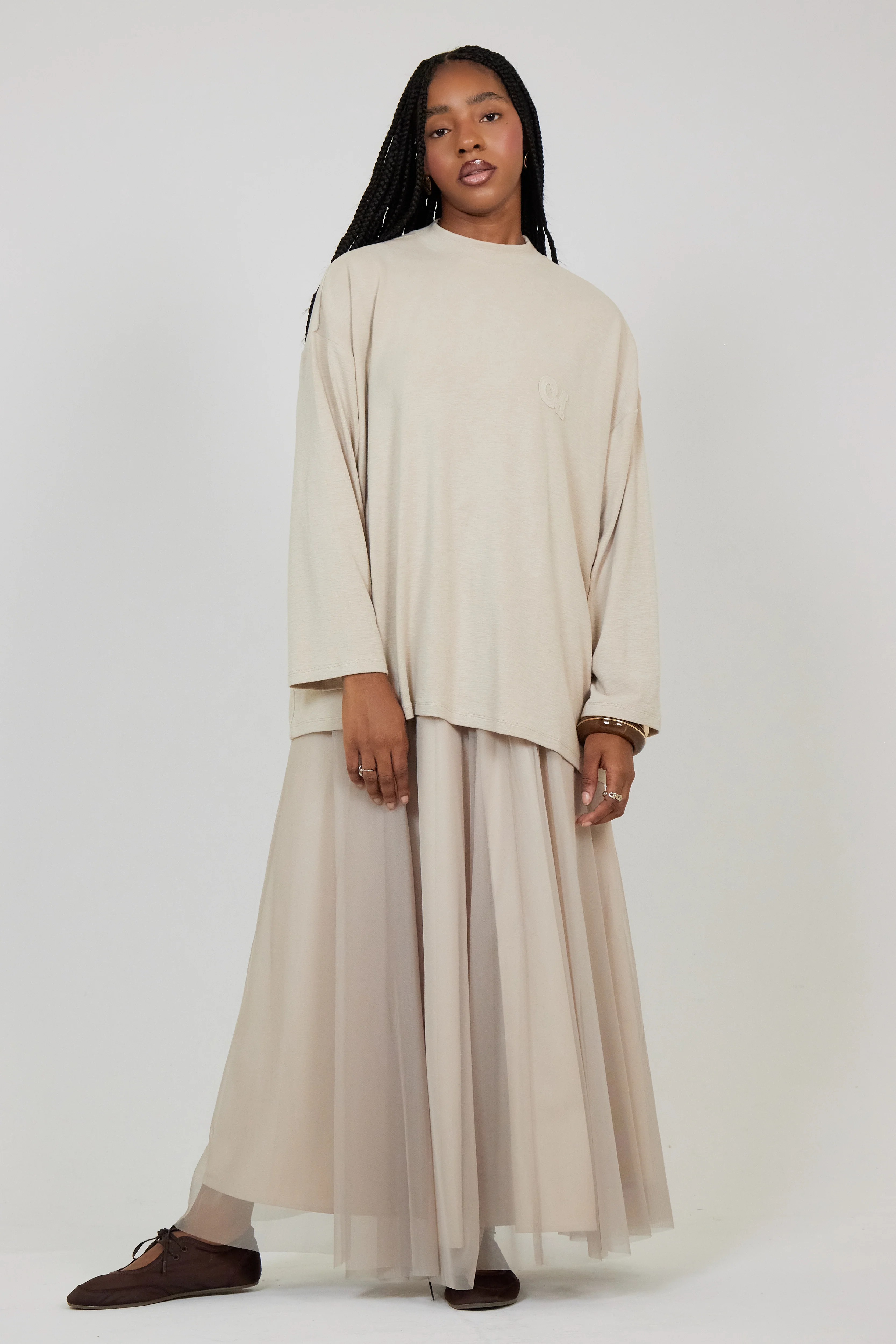 La Jupe Tulle Beige - Image 3
