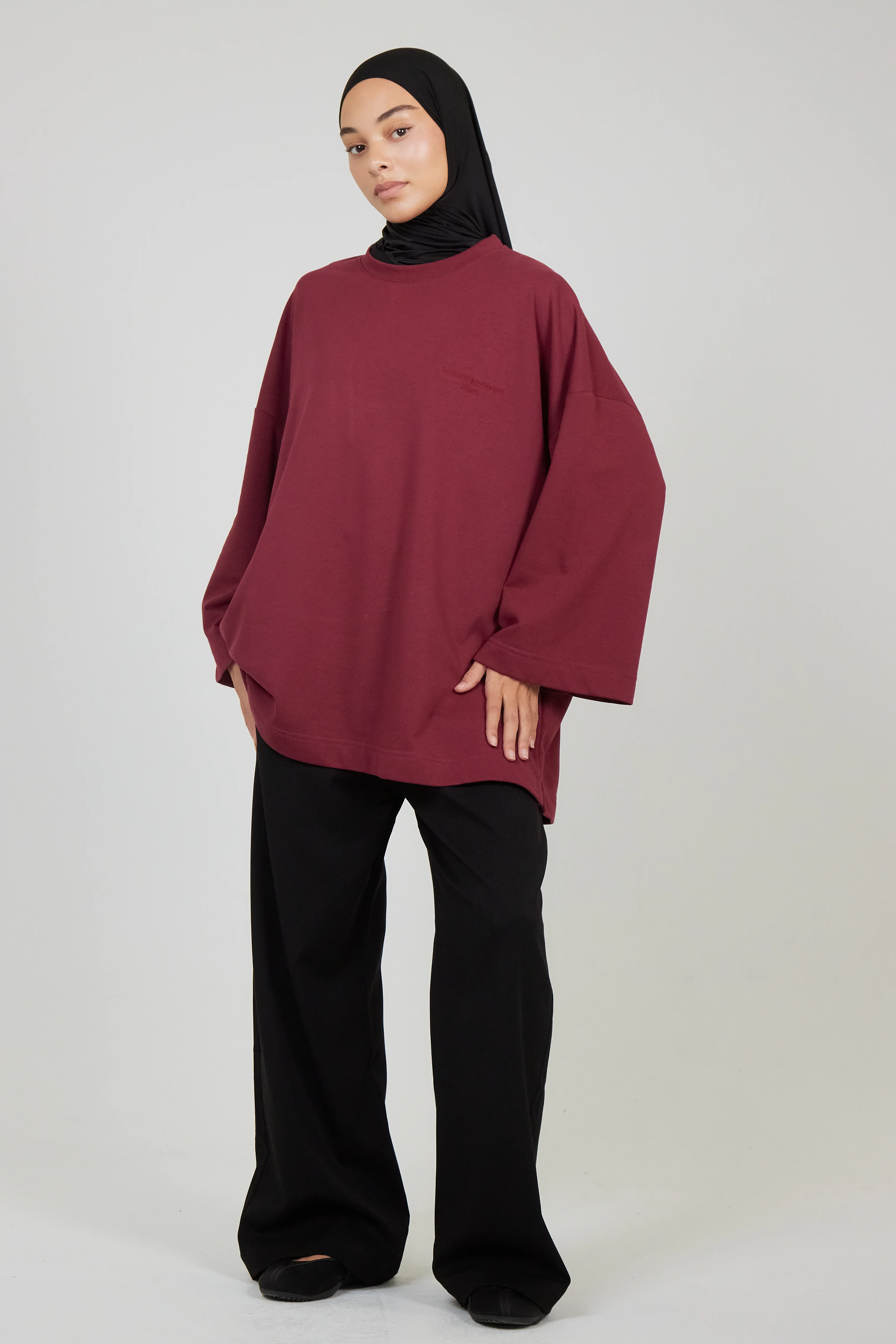 Le T-shirt Signature Bordeau - Image 5