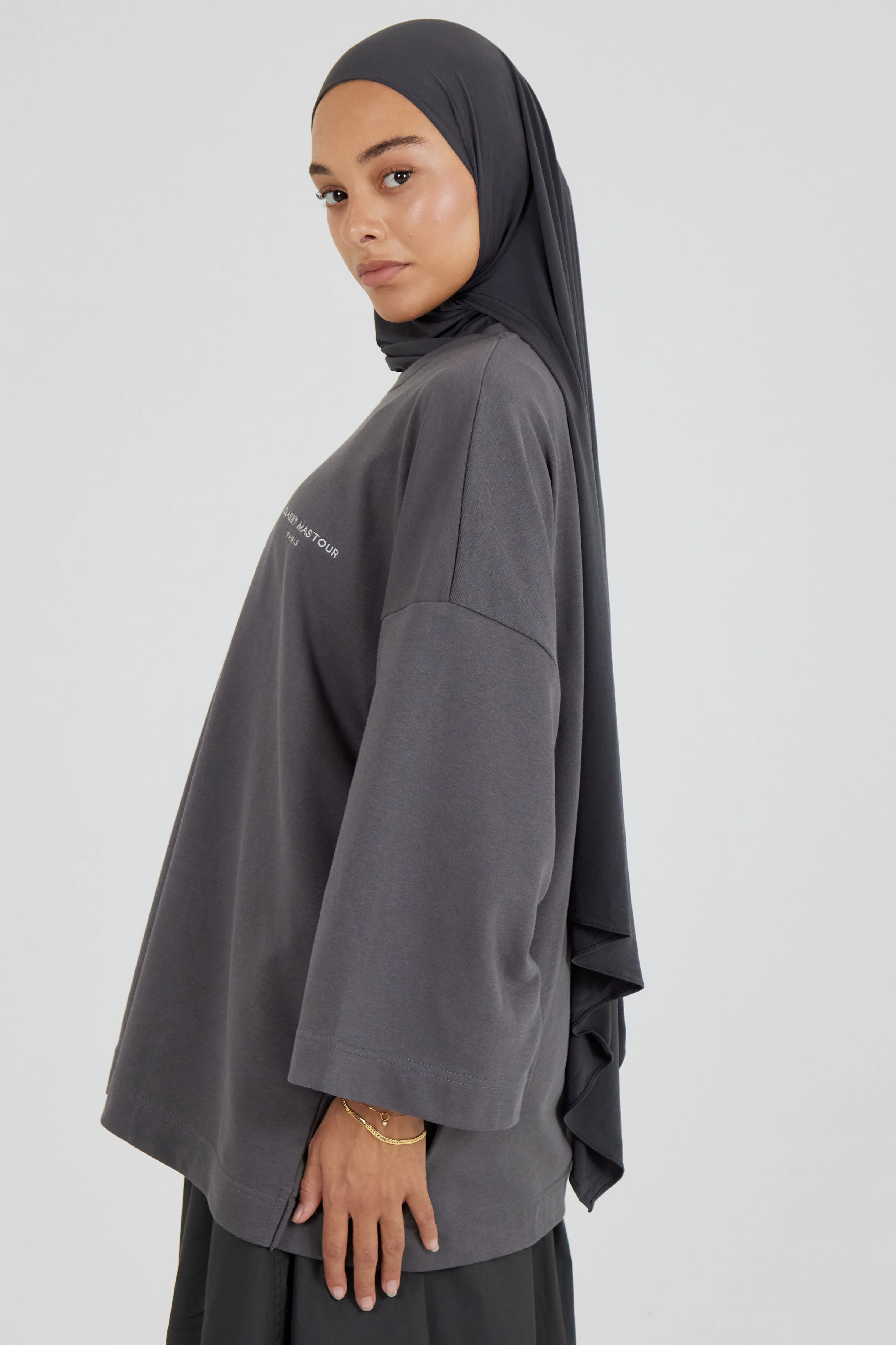 Le T-shirt Signature Gris Anthracite - Image 2