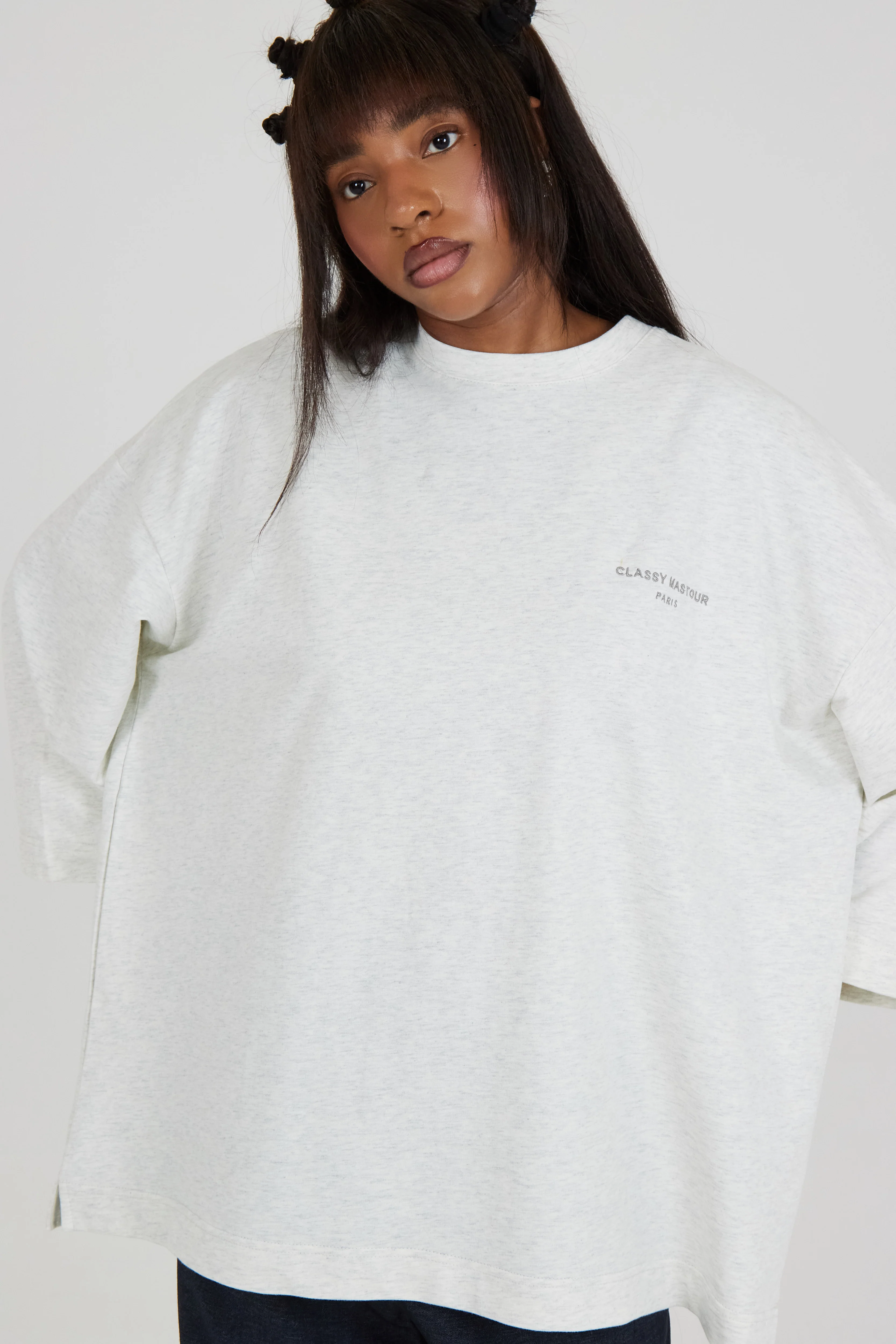 Le T-shirt Signature Gris clair