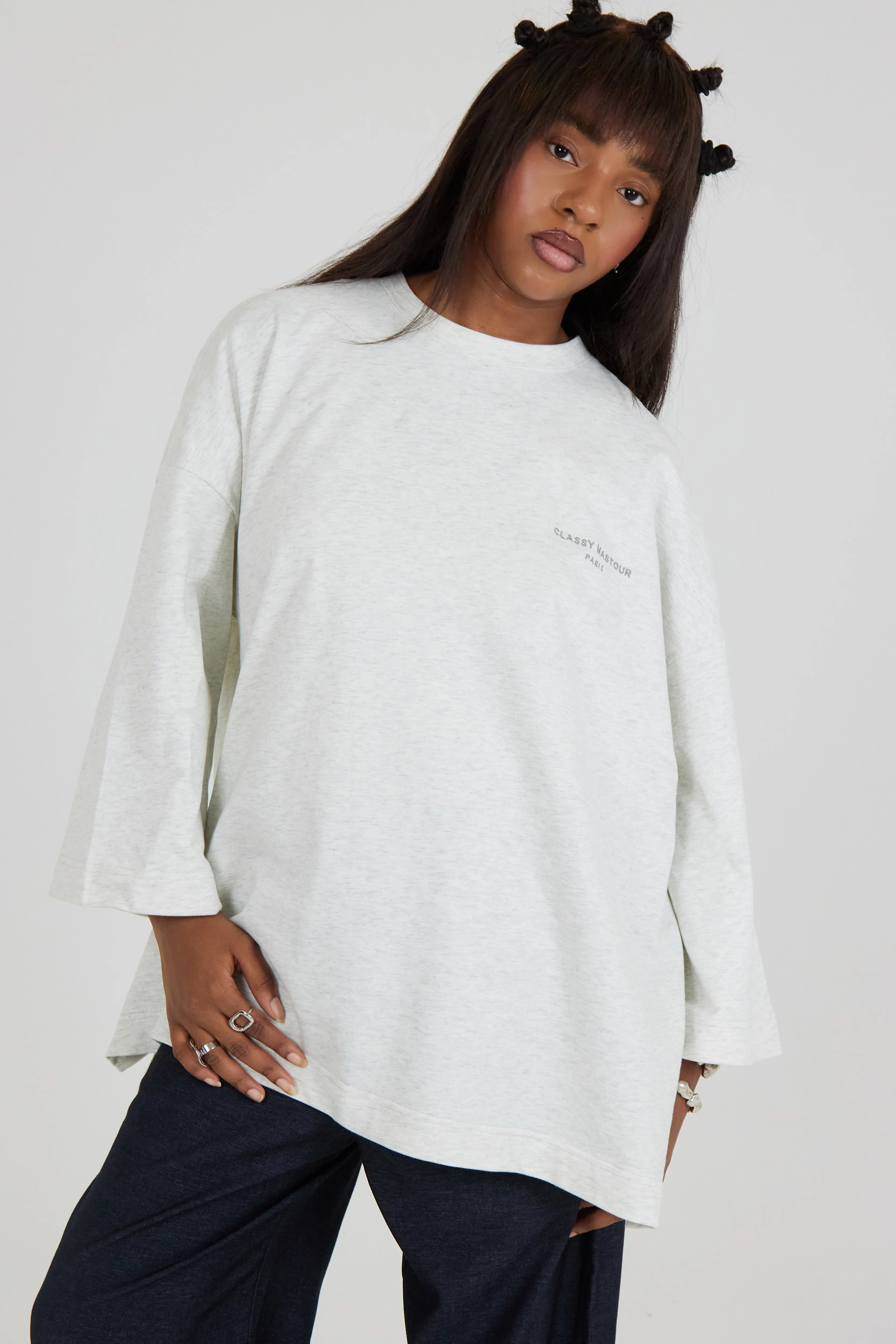 Le T-shirt Signature Gris clair - Image 2