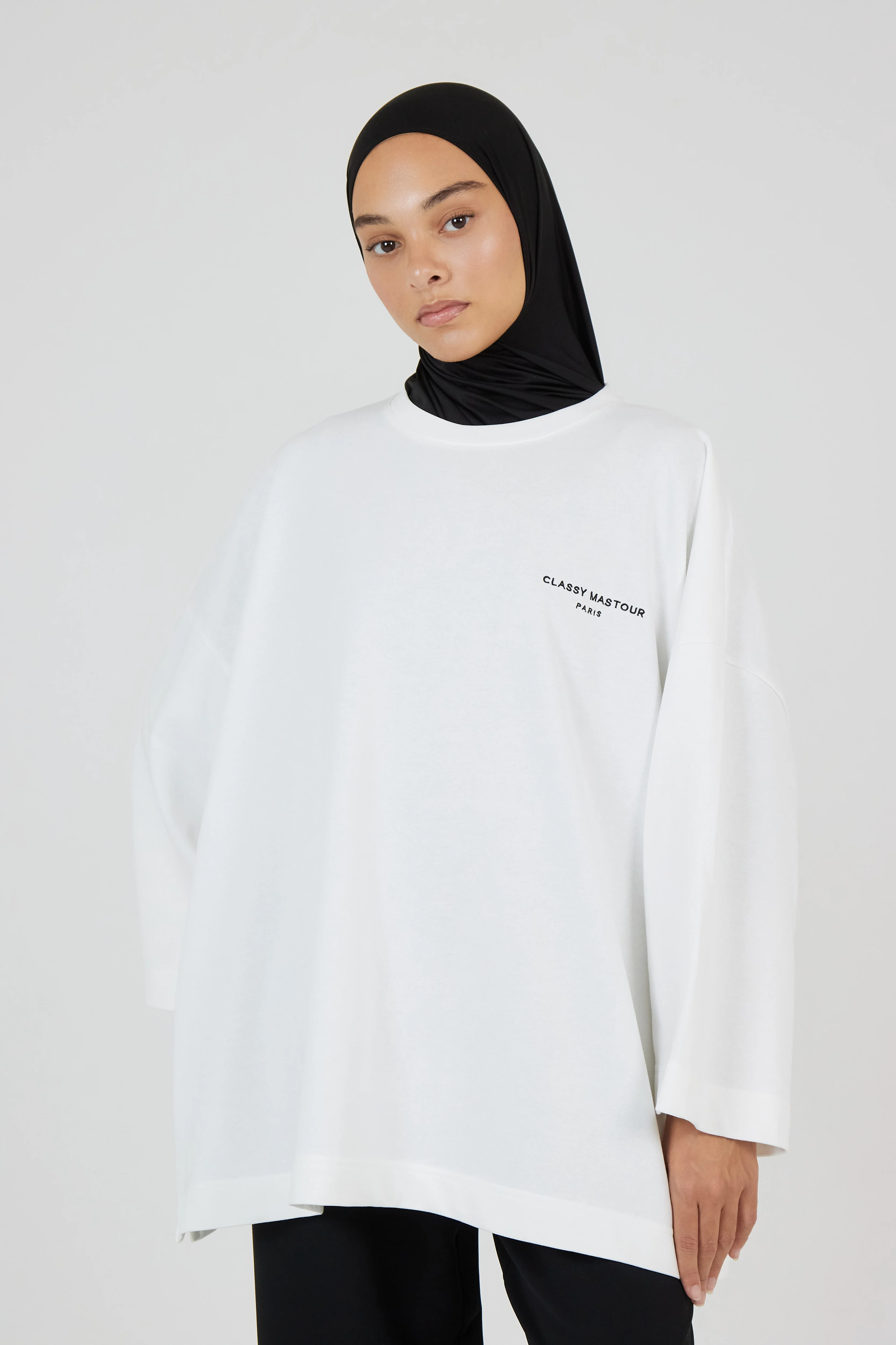 Le T-shirt Signature Blanc / Noir - Image 2